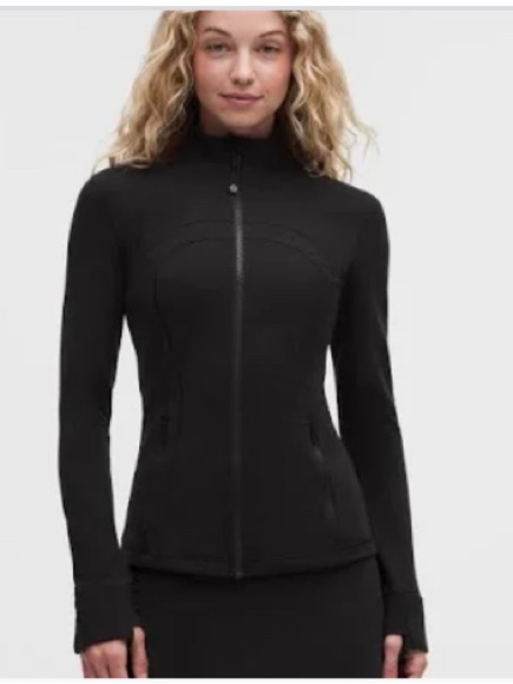 lululemon athletica Black Zip-Up Bomber Jacket